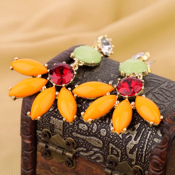 Длинные Стильные летние ювелирные изделия для ушей Красочные Подвесные серьги