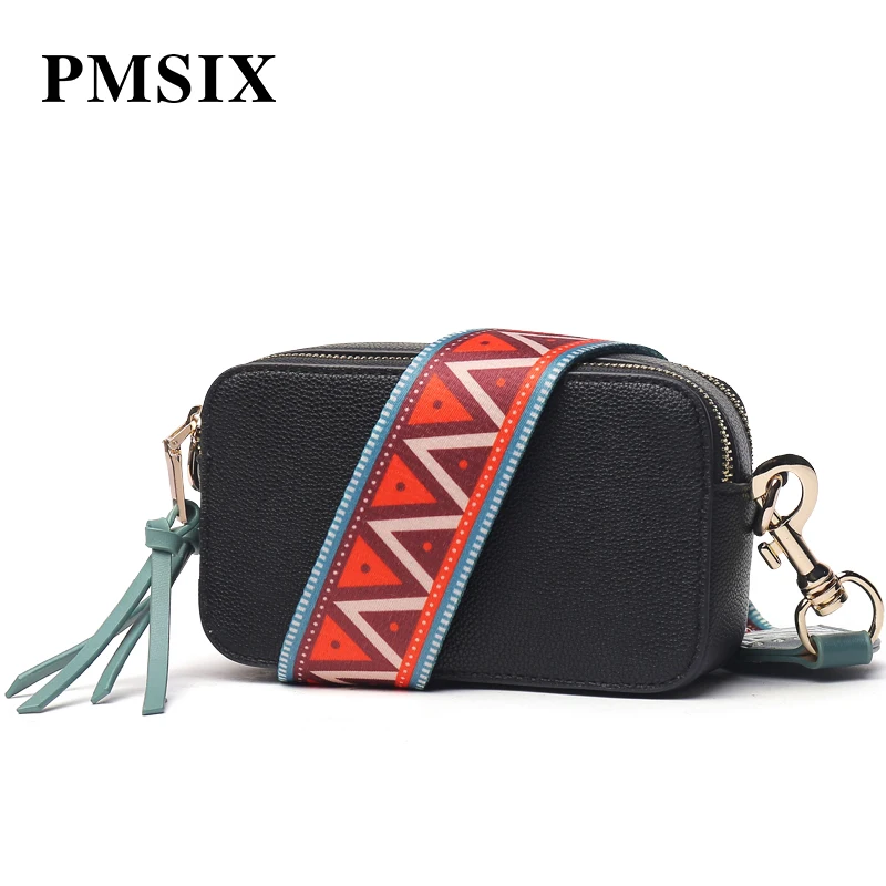 PMSIX женские сумки через плечо с широким ремешком женская сумка-мессенджер