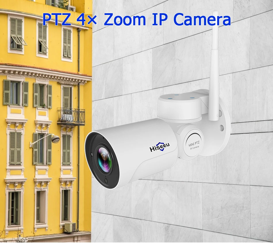 1080P IP камера wifi PTZ 4X Zoom 2MP скоростная купольная камера видеонаблюдения проект ночного видения Открытый водонепроницаемый IP66 IRCUT P2P Hiseeu
