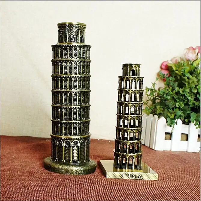 Металлическая бронзовая Пизанская башня модель 20 см памятник для дома|tower of pisa|tower