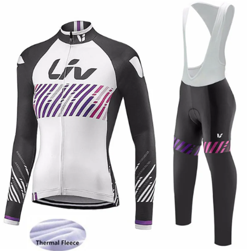 2019 Pro Team Liv велосипедная одежда зимняя теплая флисовая женская майка мотобайк