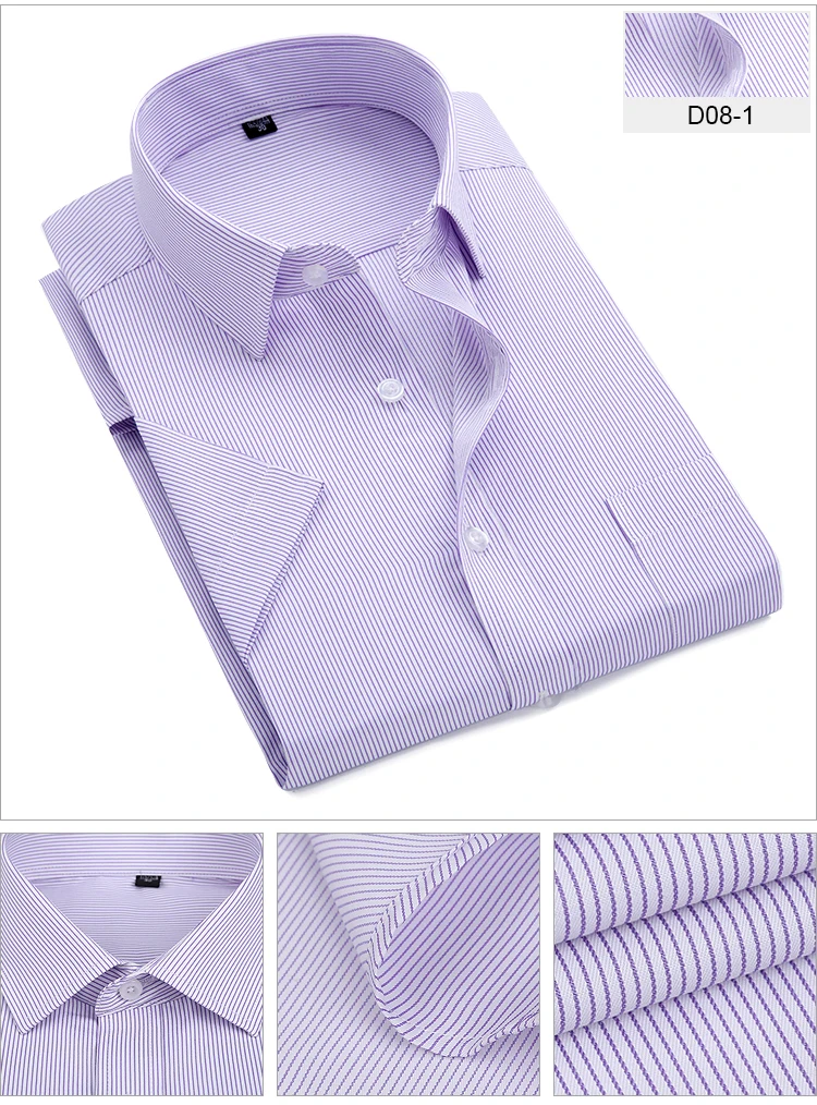 Полосатые рубашки, мужская повседневная рубашка с коротким рукавом, Chemise Homme, летняя новая модная профессиональная рубашка с квадратным воротником, Мужская блузка