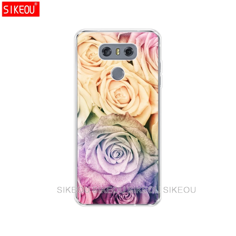 Силиконовый мягкий чехол из ТПУ для LG G6, чехол на заднюю панель для LG G 6, 5,7 дюймов, задняя крышка для телефона, прозрачная, полная защита от ударов 360 - Цвет: 61064