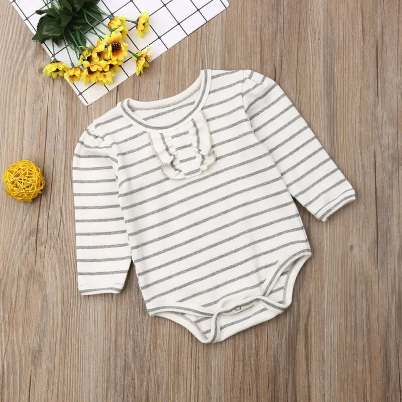 3PCS Newborn Infant Baby Girl Clothes Romper Long Sleeve Jumpsuit Autumn Outfit 0-18M | Мать и ребенок