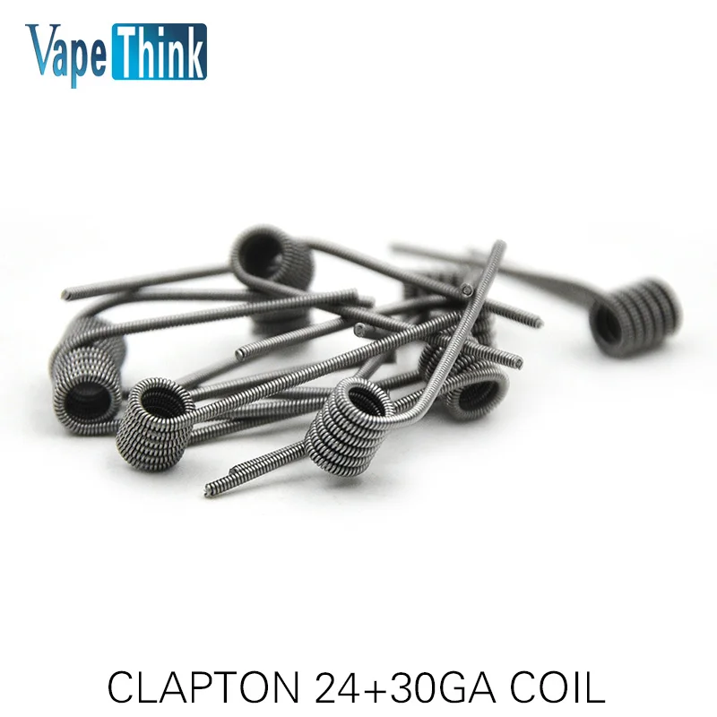 Паровая Акула 10 шт в 1 Prebuild Clapton с сопротивлением 24ga 26ga 30ga 32ga Rda нагревательная проволока для РБА Rda Rta бак 0,4 0,5 0,85 0,8 Ом