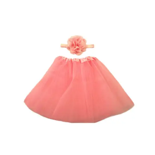 Милый комплект из 2 предметов для новорожденных девочек: кружевная юбка пачка +