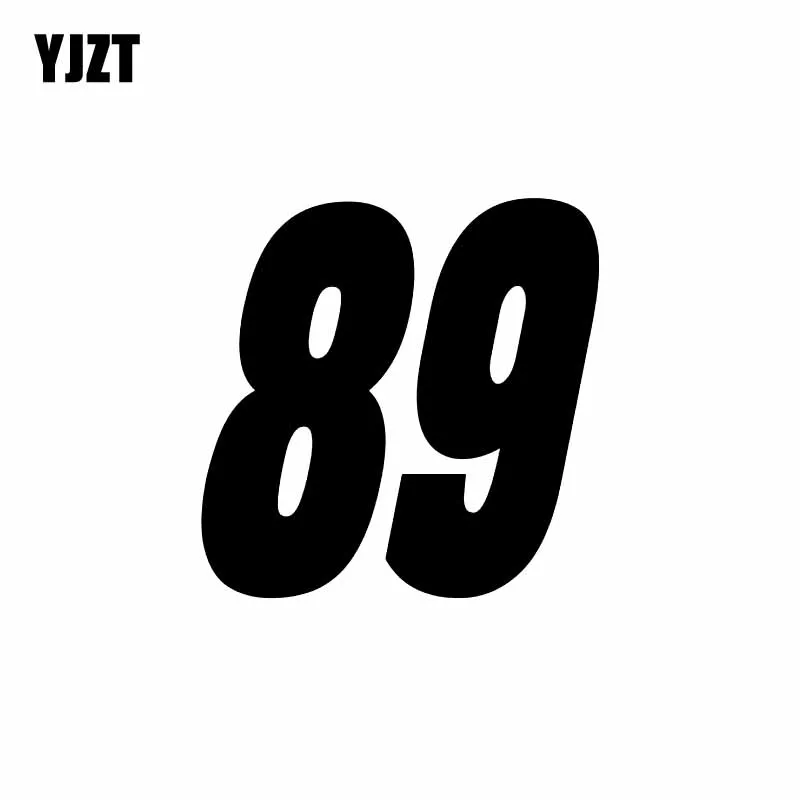 

YJZT 14.9CM*15CM Fashion Number 89 Vinyl Car Sticker Decoration Decal Graphical Black/Silver C11-0898