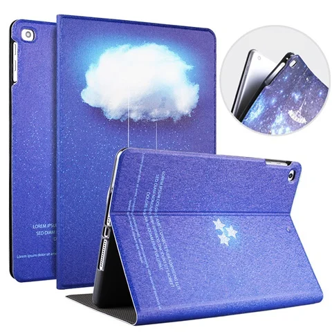 C1 Смарт-чехол для нового iPad 9,7 дюймов Air 1 Air 2 ZVRUA иллюстрации мягкий силиконовый Авто Пробуждение/сон A1893 - Цвет: C1