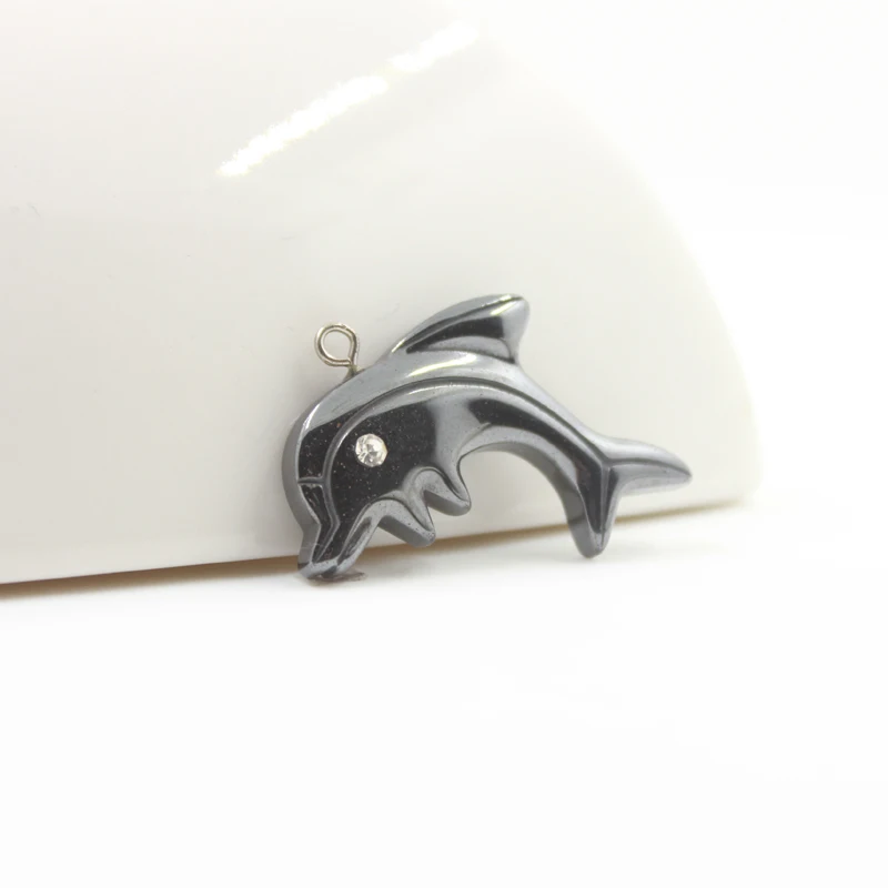 

hot sale fashion hematite dolphin pendant accessories diy accessories HP1061