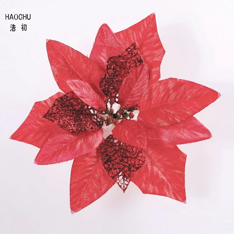 HAOCHU Merry Christmas! 8 дюймов(20 см) Рождественские украшения для искусственных цветов Natal Navidad Tree Topper украшение для дома