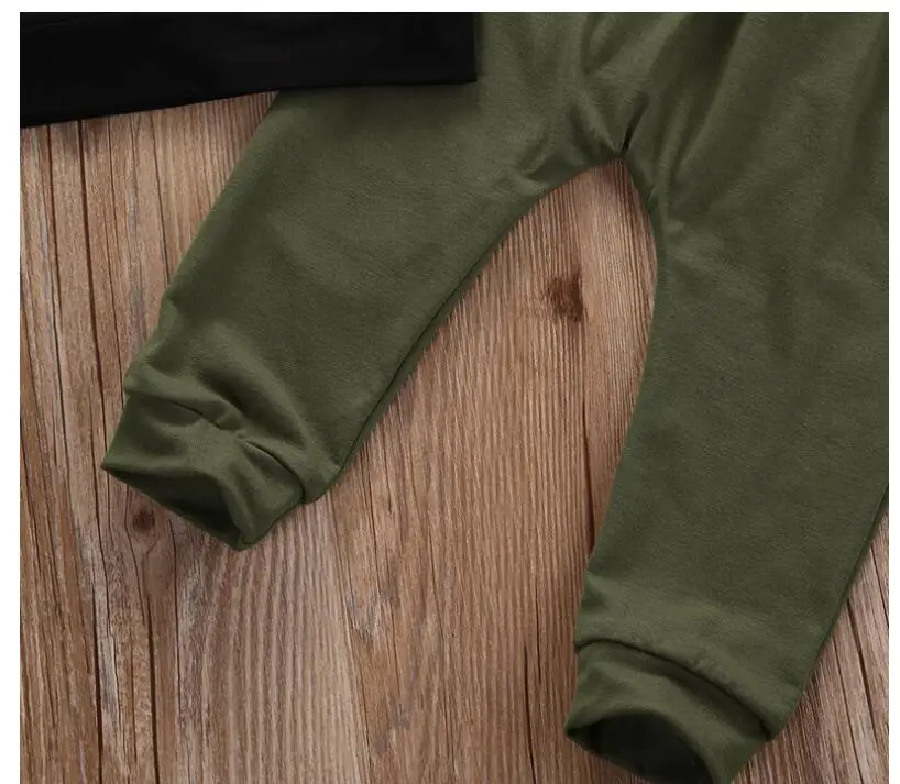 Baby Clothing Sets Kids Newborn baby Boys Girls Long Sleeve Letter T-shirt +cotton Pants Infant Clothes Outfits 0-24M |