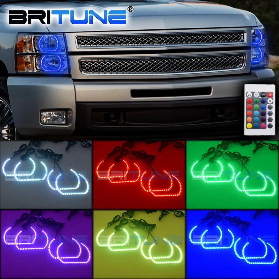 Britune RGB ангельские глазки для Chevrolet Silverado аксессуары беговой платы Автомобильные