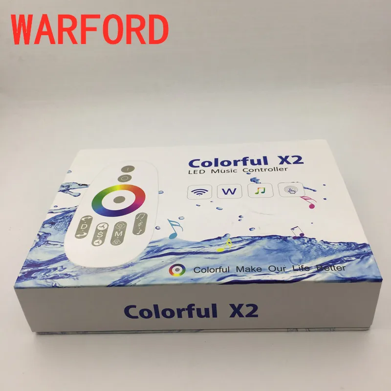 DC5V-24V X2 controller WS2812B WS2811/WS2813/USC1903 Magic LED tape digital colorful music with RF touch remote Max 1000pixels | Лампы и