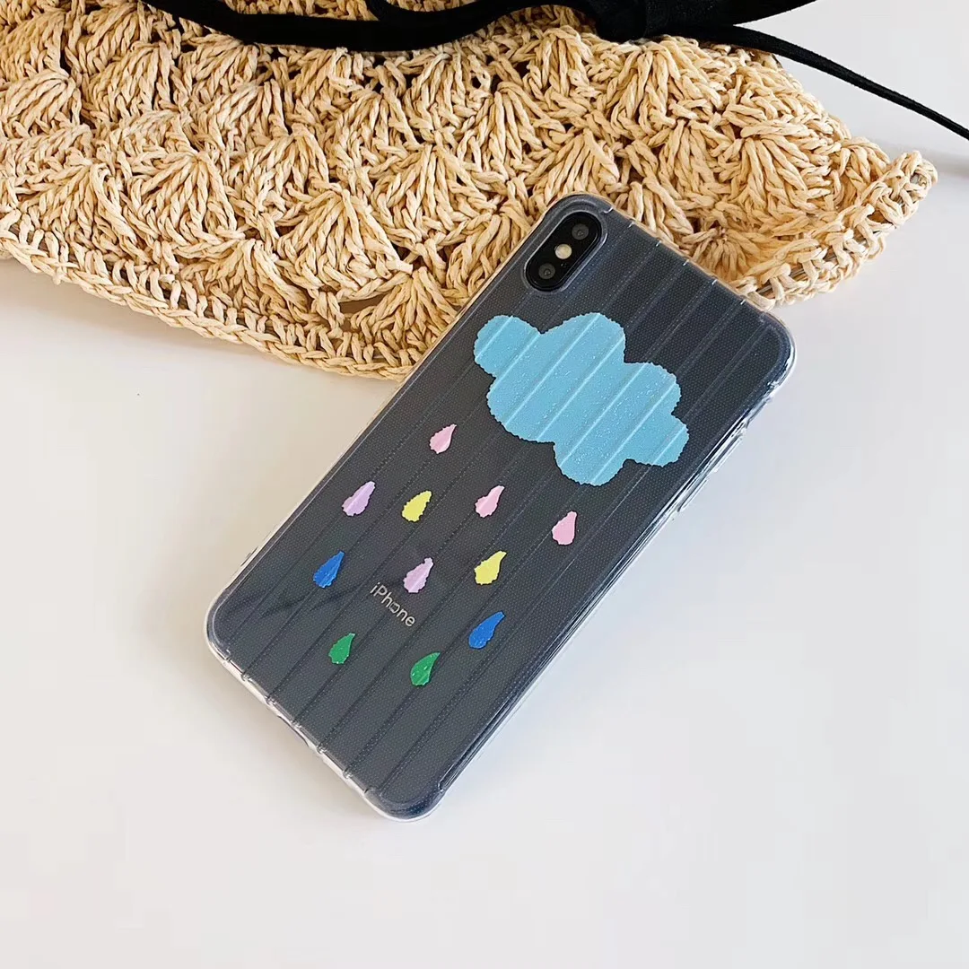 INS Корея Радуга облако смайлик телефон чехол для iPhone Xs MAX XR X 6 6s 7 8 plus чемодан дизайн