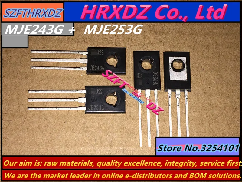 

SZFTHRXDZ 100% new original 50pcs=25sets MJE243G + MJE253G TO126