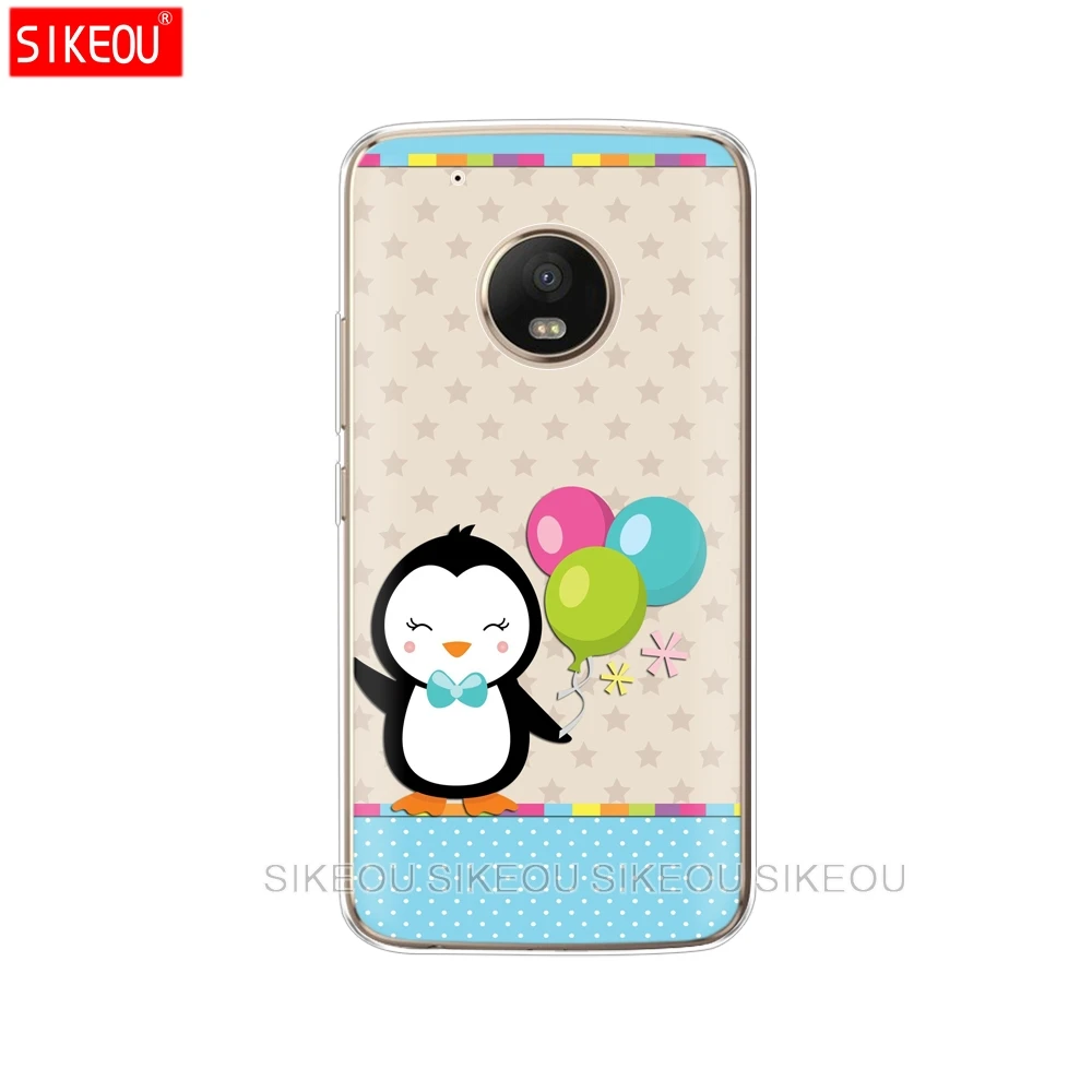 Силиконовый чехол для телефона Motorola Moto G6 G5 G5S Z2 Z3 PLAY PLUS X4 E4 E5 C Cute arctic penguin|Бамперы| |