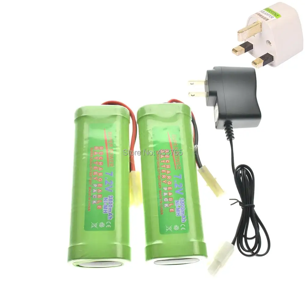 

2x 7.2V 3800mAh Ni-MH Rechargeable Battery Pack + Charger