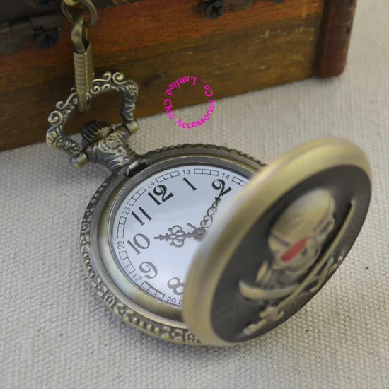 Часы наручные мужские с пиратским черепом и ножом | Наручные часы