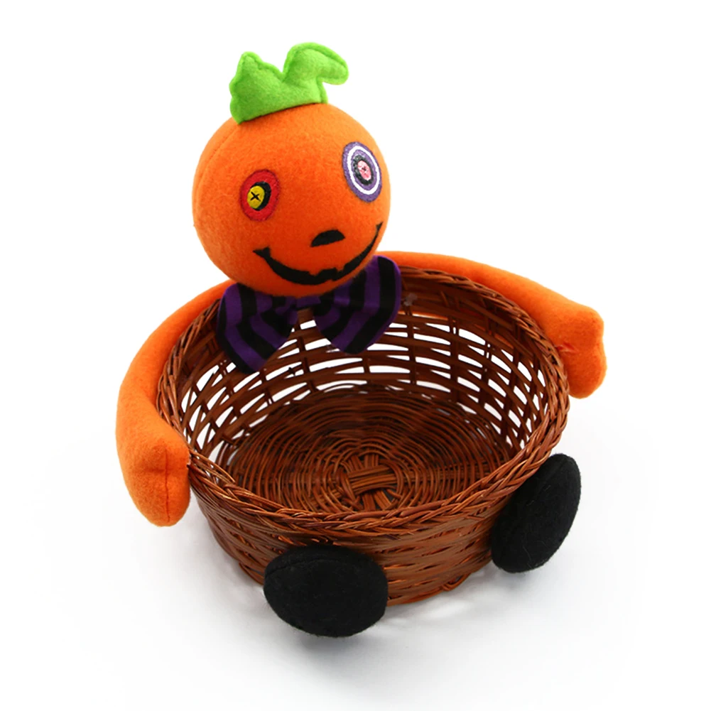 Черный игрушечная кошка Хэллоуин Тыква фрукты украшение чаша ручной работы