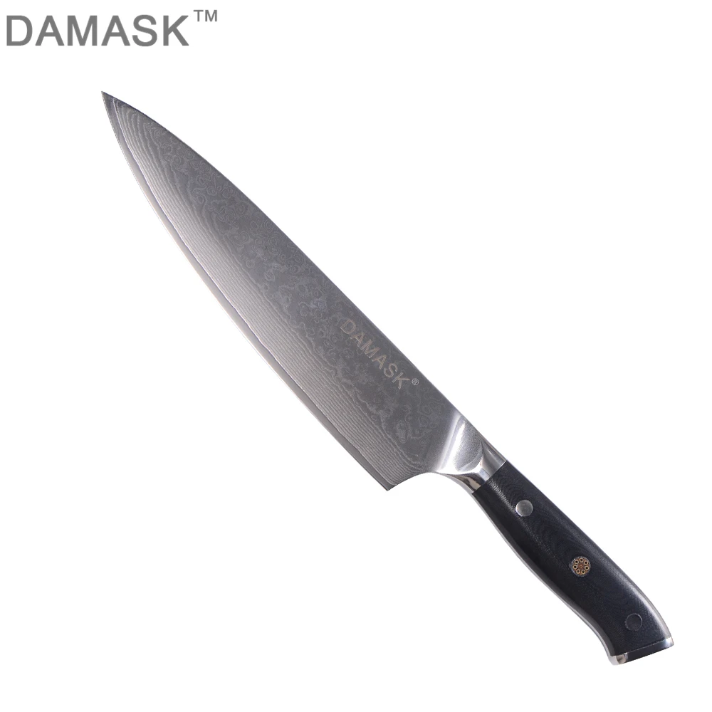 Дамасской бренд новый нож Дамаск Нескользящие G10 ручка 8 дюймов профессиональный