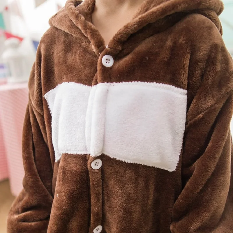 Пижама детская фланелевая в виде медведя унисекс|cosplay costume|baby cosplay costumesbaby |