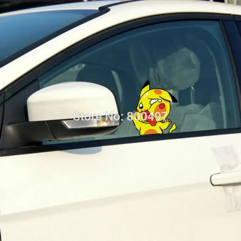 Стайлинг автомобиля мультфильм животное Пикачу покемонов удары по стеклу
