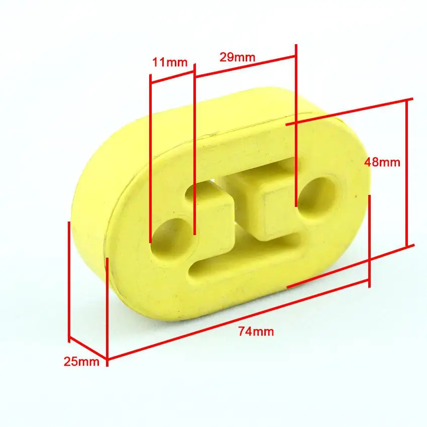 Универсальный 2 отверстия выхлопной трубы крепление автомобиля резиновый