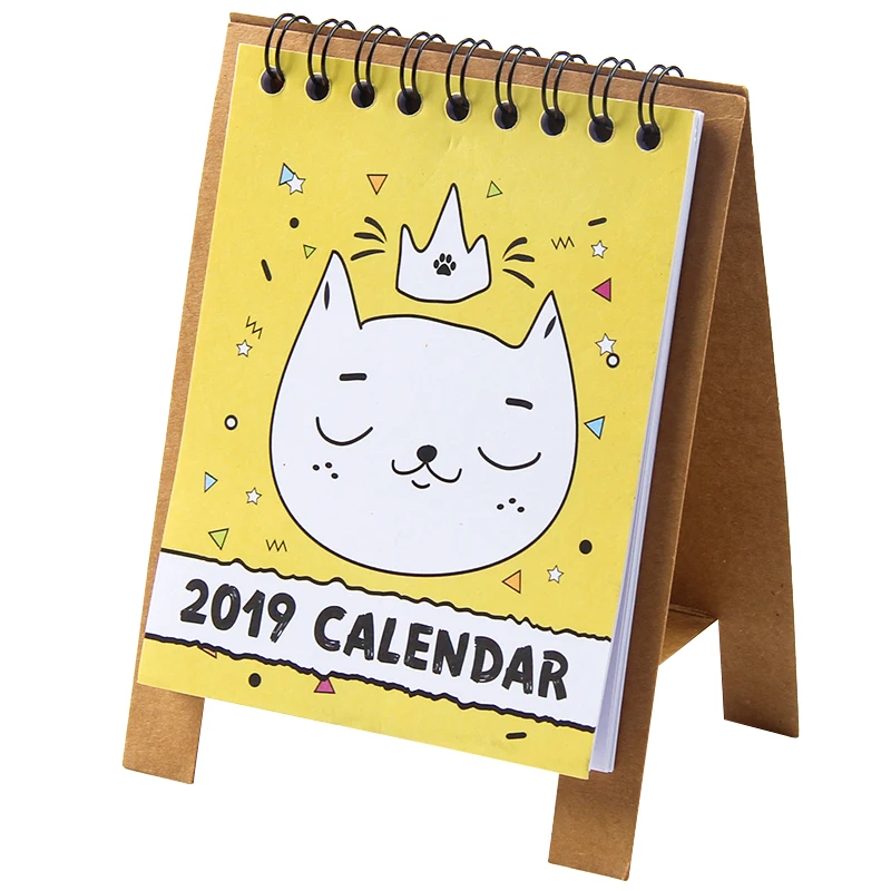 2019 новинка мультфильм настольный календарь DIY Настольный мини ежедневный