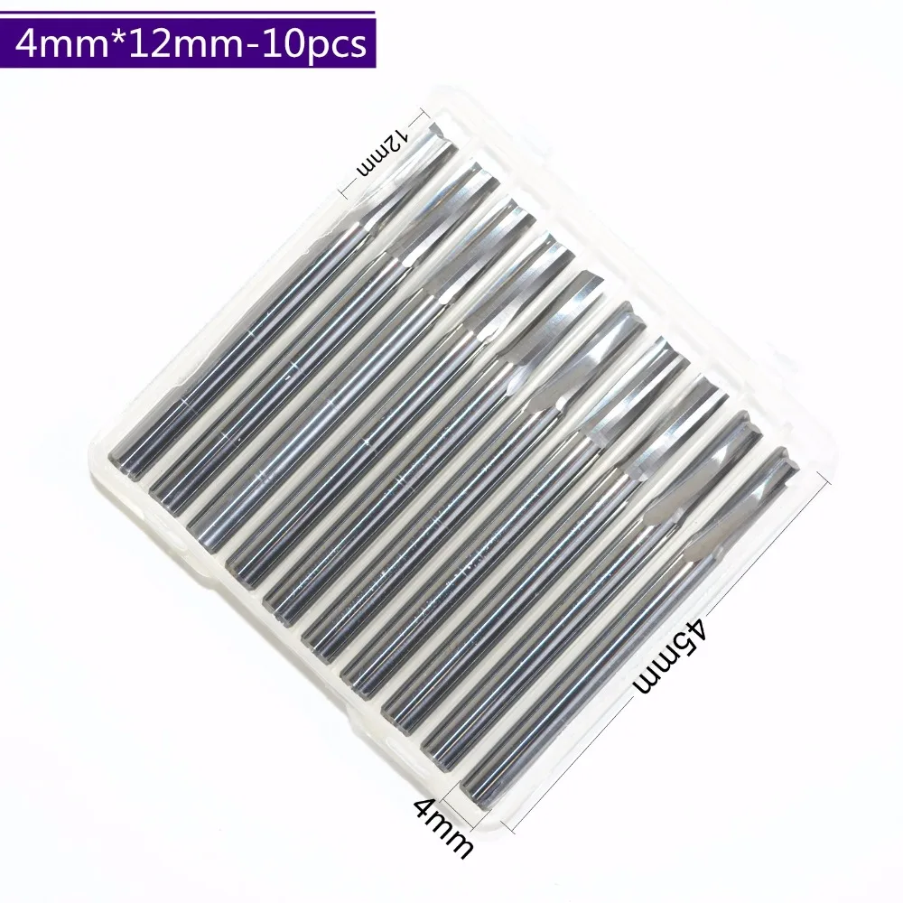 4 мм * 12 мм-10 шт. твердосплавная Концевая фреза с ЧПУ деревообрабатывающий