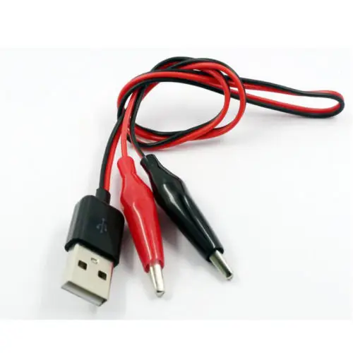 1PCS USB Crocodile wire Alligator clips Male + female to tester Detector connect |