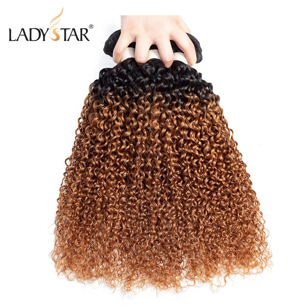 Peruvian Curly Hair Bundles 3/4 Pieces Human Extensions 10&quot-26&quot LADYSTAR Remy Weave | Шиньоны и парики