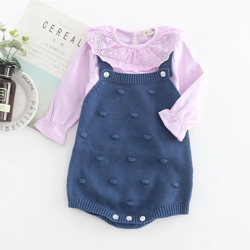 Трикотажная детская одежда с рукавами для малышей Одежда новорожденных