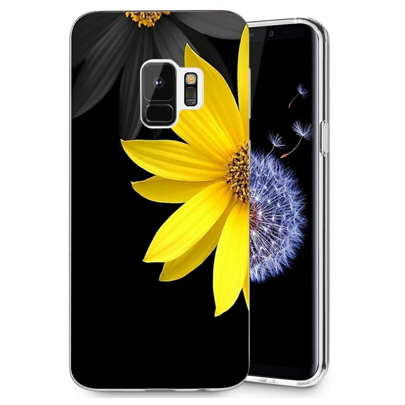 Для Samsung Galaxy S3 S9 S9Plus S8 Plus S7 edge Note 8 цветочный силиконовый чехол из ТПУ мягкий с