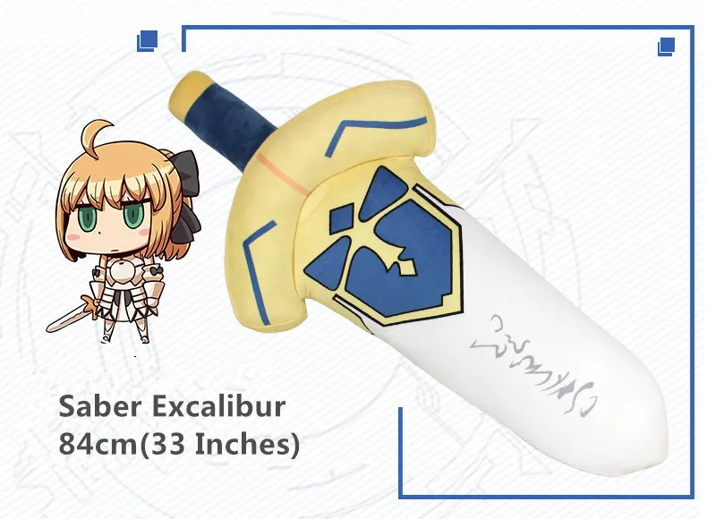 Fate FGO Fate Grand Order плюшевые куклы игрушки Жанна д 'Арк черный меч Okita Souji модель подушки 45 см