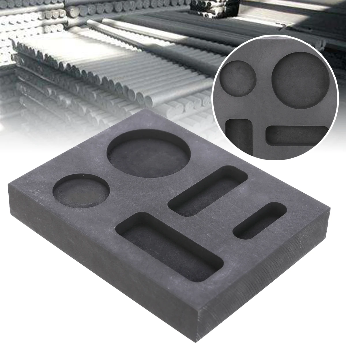 Литье из черного графита литейная плавильная форма с пятью отверстиями Литейный