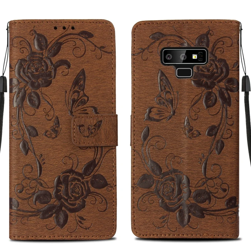 Rheinruby кожаный чехол-книжка с откидной крышкой для samsung Galaxy Note 9 Note8 S8 S9Plus S5 6 S7 край S6