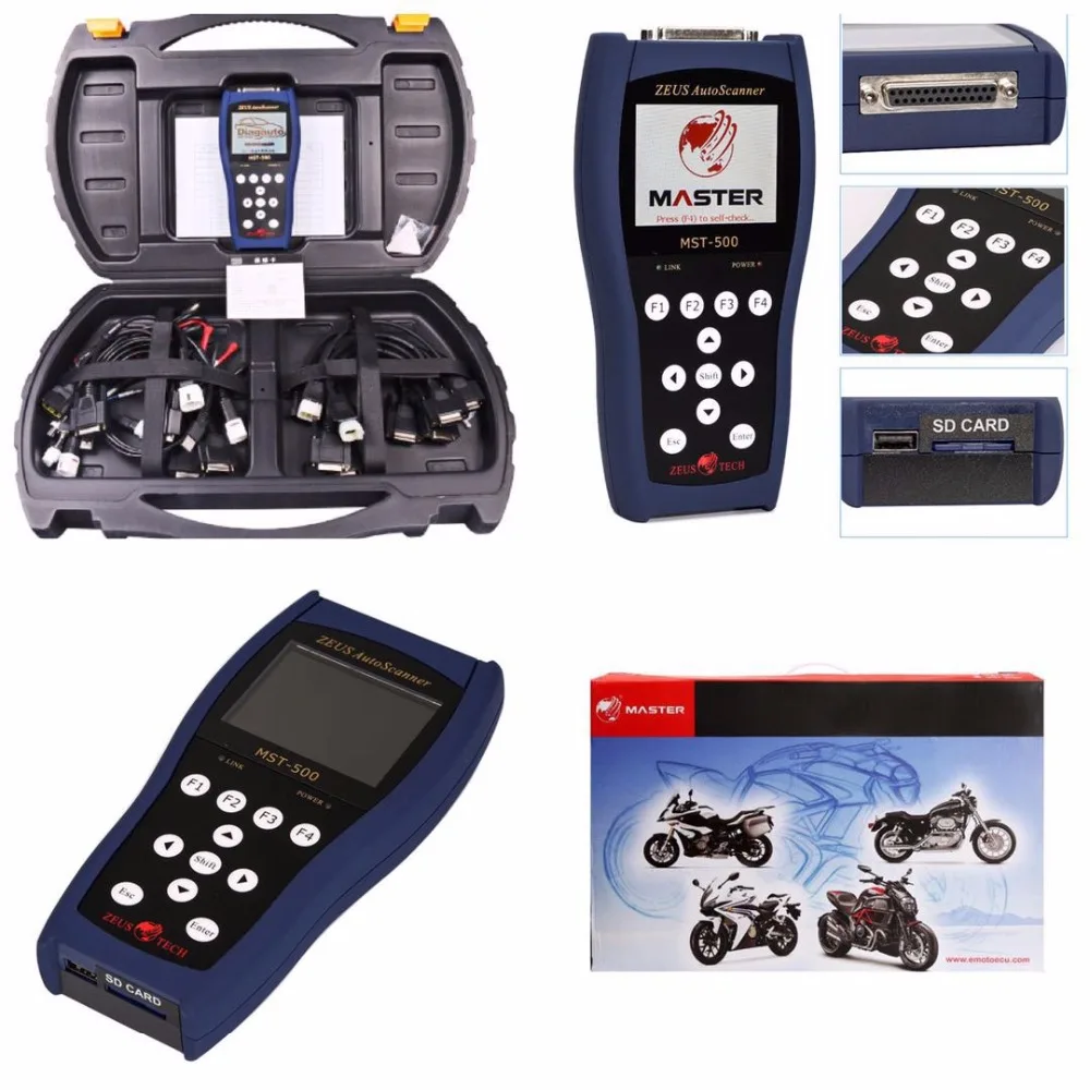 ZEUS AutoScanner ручной сканер MST-500 OBD для универсальных мотоциклов который может