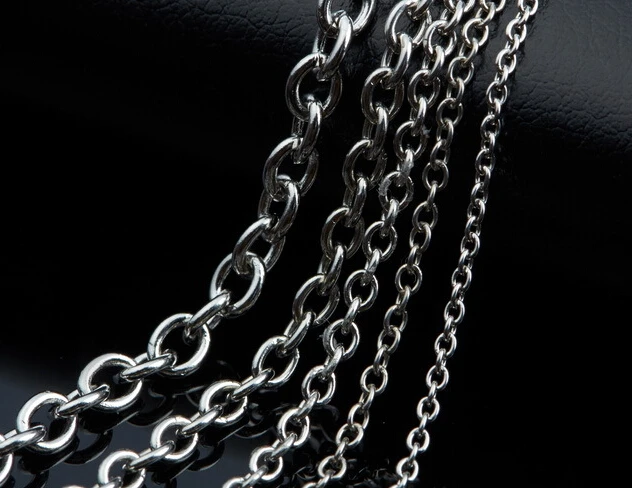 100 meter/Lot  Stainless Steel 2MM/3MM/4MM Smooth Rolo Chain  jewelry finding /Marking DIY Jewelry