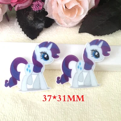 Каваи мультфильм Радуга маленький пони фигурка ремесла плоская задняя Смола Лук