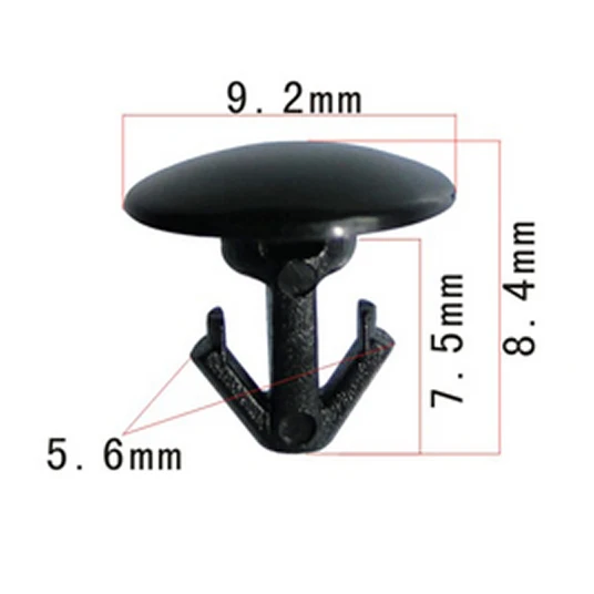

500x Fastener Rivet Retainer Clips F0r Mazda Hood Insulation 9.2x7.5x5.6 BP4K-58-762