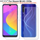 Для Xiaomi Mi A3  CC9e 1 комплект = мягкая задняя пленка из углеродного волокна + ультратонкое прозрачное закаленное стекло премиум-класса для переднего экрана