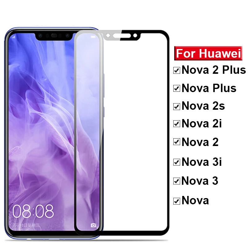Защитное стекло на для huawei nova 3 3i 2 2i s plus s2 i2 i3 защита экрана 9 h huawey tempered glas пленка