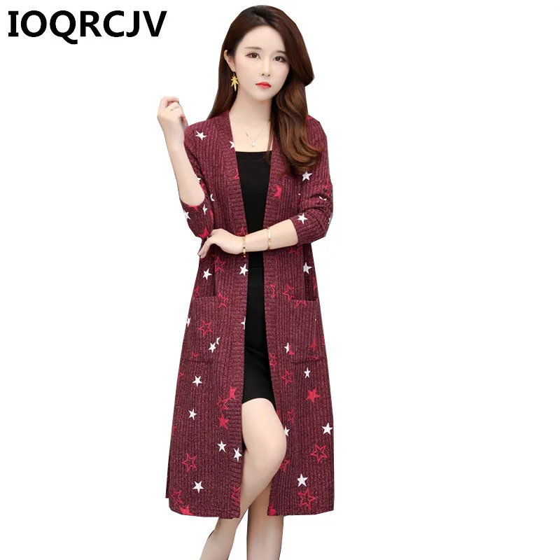 

Большой Размеры длинный кардиган женский 2019 осень-зима для женщин с длинным рукавом Повседневная плинтованная футболка, Т-вязаный кардиган...