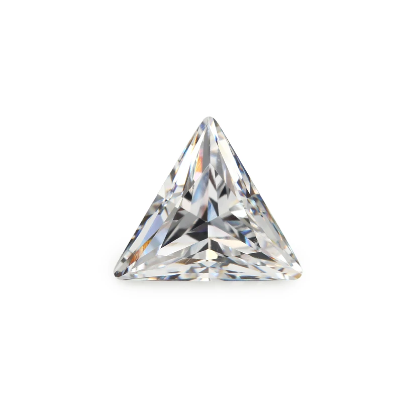 

2x2~12x12mm Triangle Shape 5A & 3A White color CZ Stone Synthetic Gems Cubic Zirconia For Jewelry