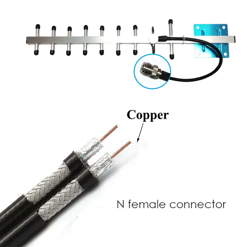 Lintratek 13 дБ усиление 9 единиц Yagi антенна DCS GSM 2G 3G 4G наружная для сотового телефона
