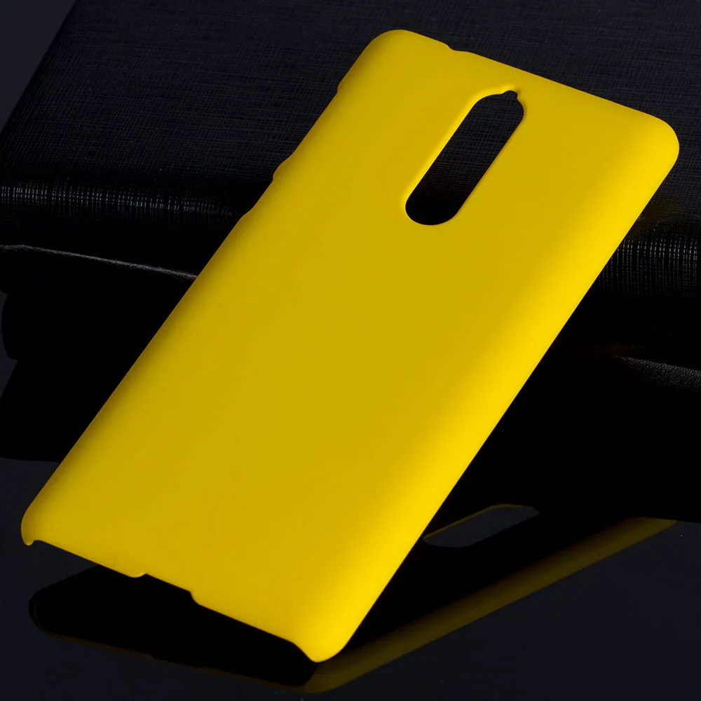 Yellow Матовая Пластик Coque 5.3For Nokia 8 чехол для Nokia 8 Nokia8 телефона чехол-лента на заднюю панель - Цвет: Yellow