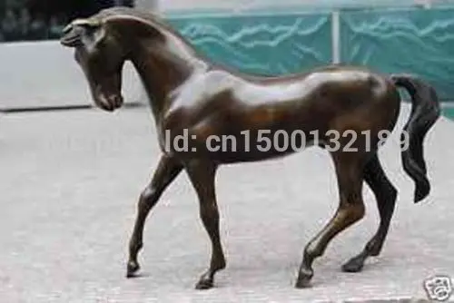 

Tibet bronze statue collectable BRONZE CARVEN HORSE STATUE 22cm