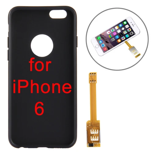 For iPhone 6 Kumishi для iPhone 6 6s Dual SIM карта адаптер с задней крышкой чехол - Цвет: For iPhone 6