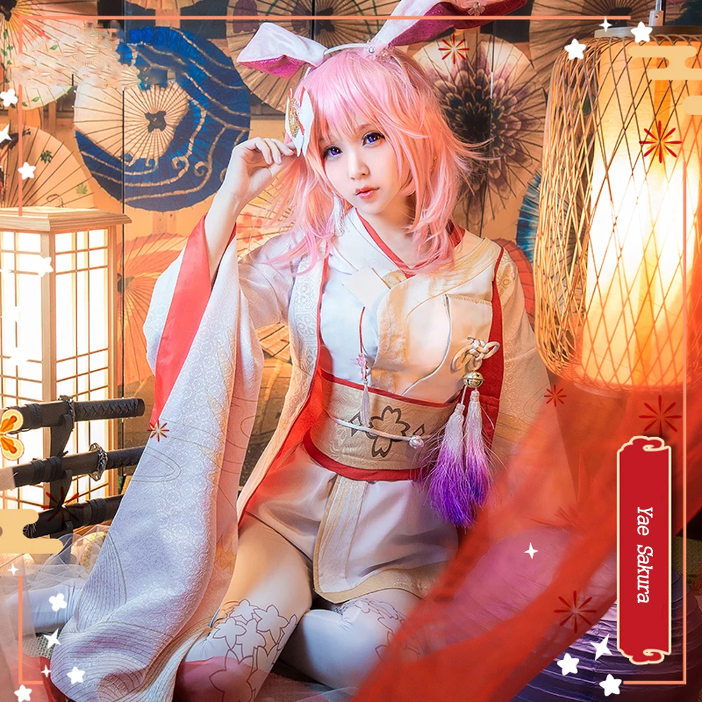 VEVEFHUANG Kосплей аниме Honkai Impact Yae Sakura кимоно Shiromuku униформа косплей костюм для женщин