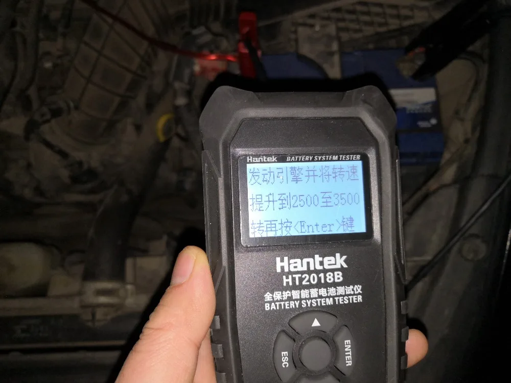 Тестер заряда автомобильных аккумуляторов Hantek HT2018B HT2018C 6 в 12 В 24 В|Измерители